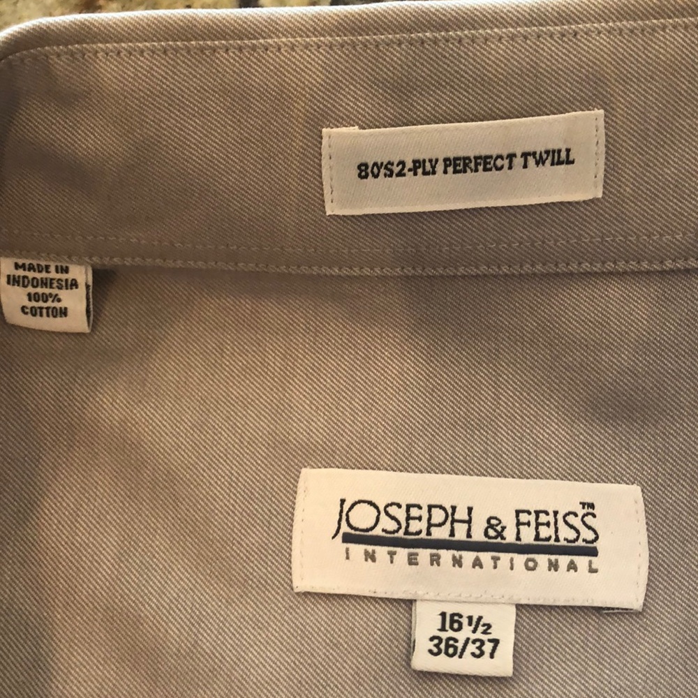 Joseph & Feiss Men’s Gray Button Down Dress Shirt
